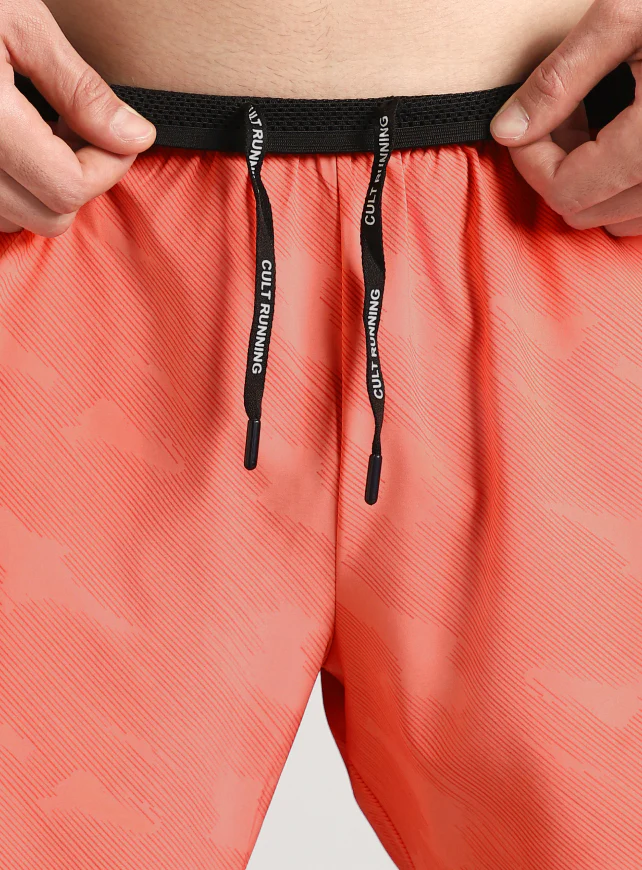 Men's Coral Urban Camo Shorts with Inbuilt Tights - Image 11