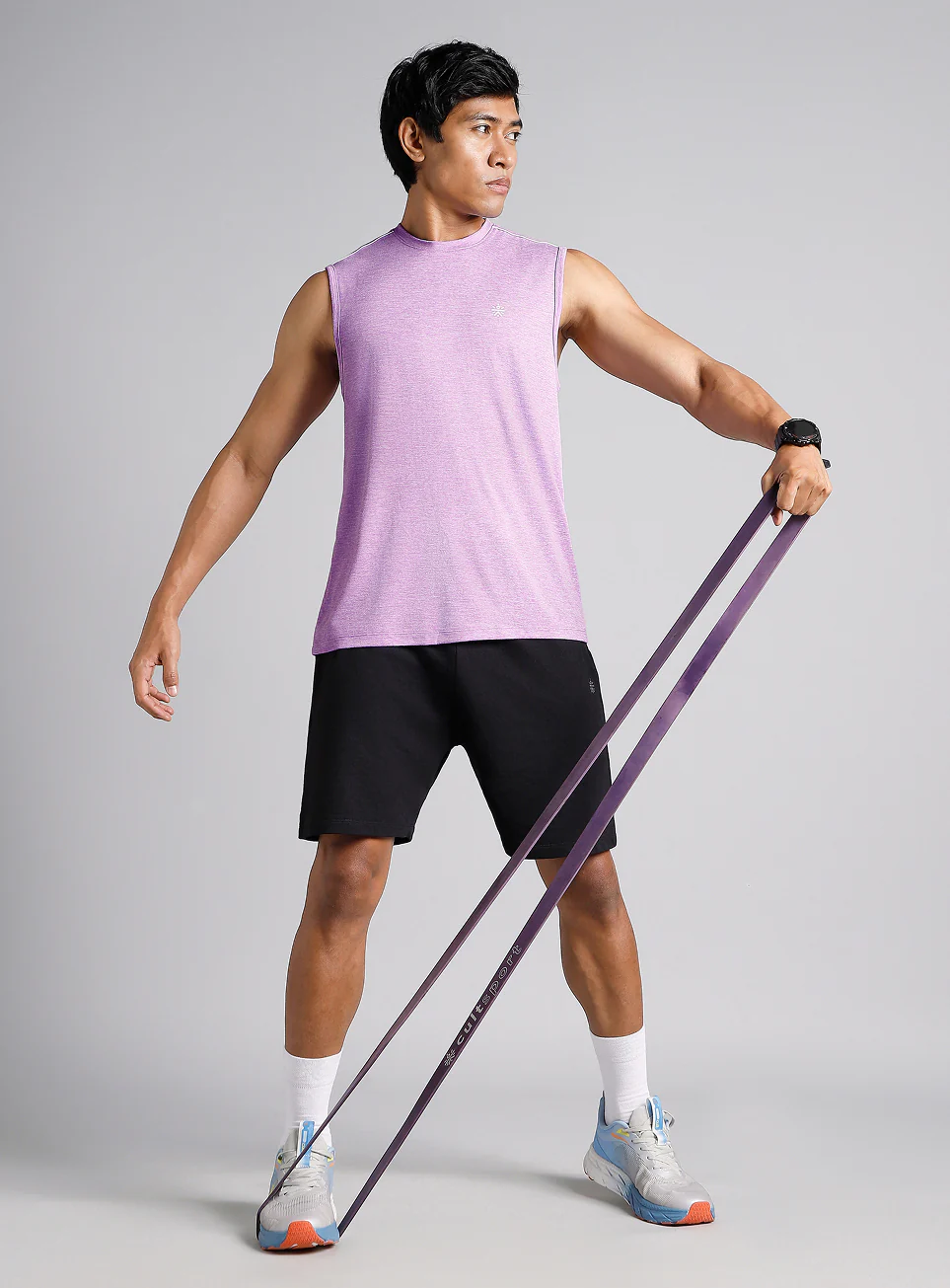 Men's Core COMFORtech Purple Muscle Tank - Image 3