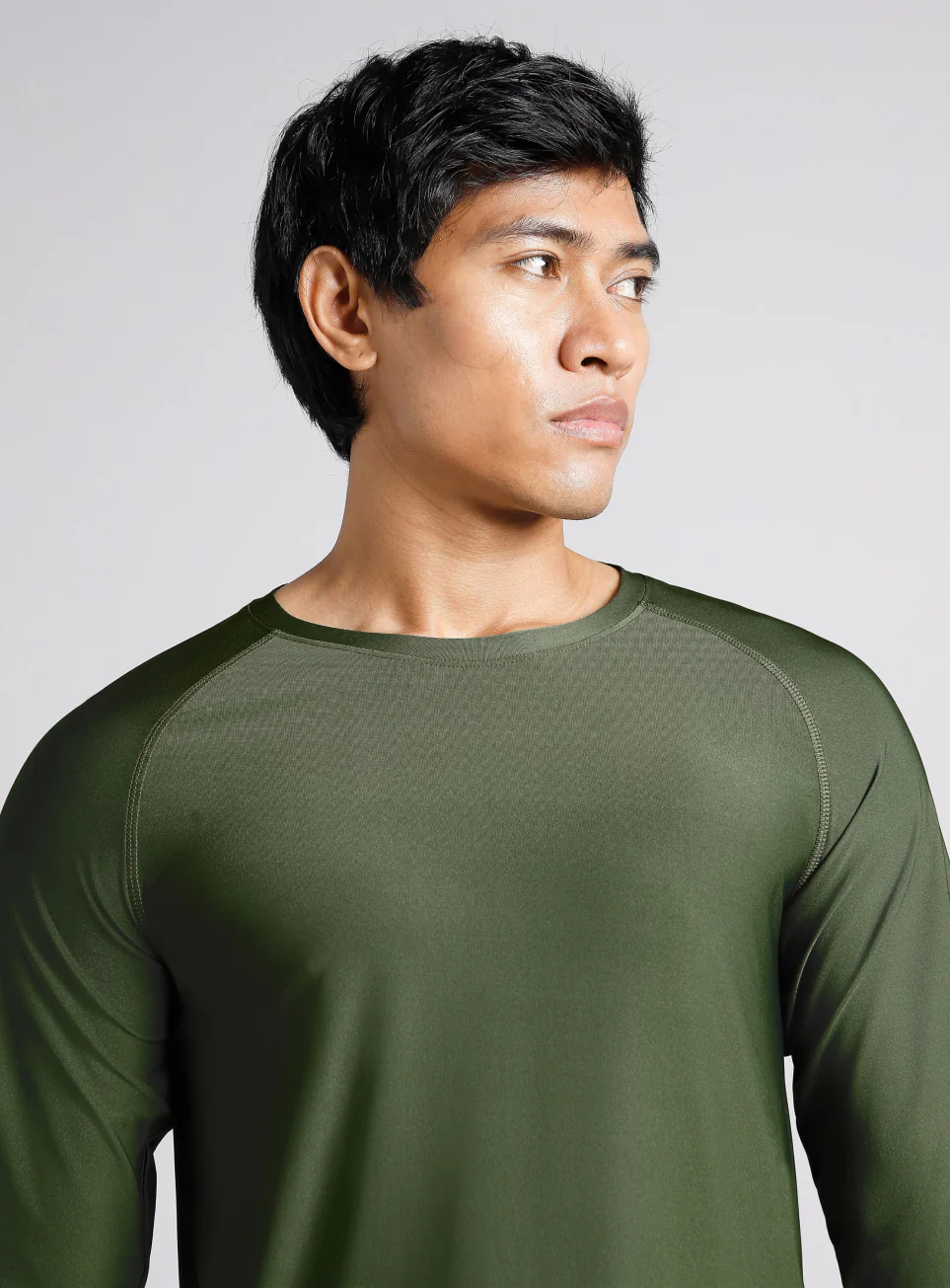 Men's Dark Green Base Layer Run Full Sleeve T-shirt - Image 7