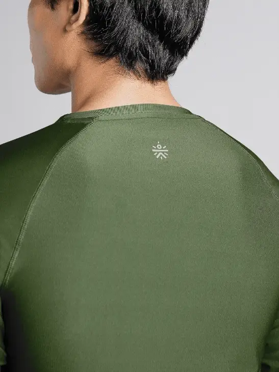 Men's Dark Green Base Layer Run Full Sleeve T-shirt - Image 8