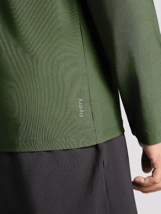 Men's Dark Green Base Layer Run Full Sleeve T-shirt - Image 9