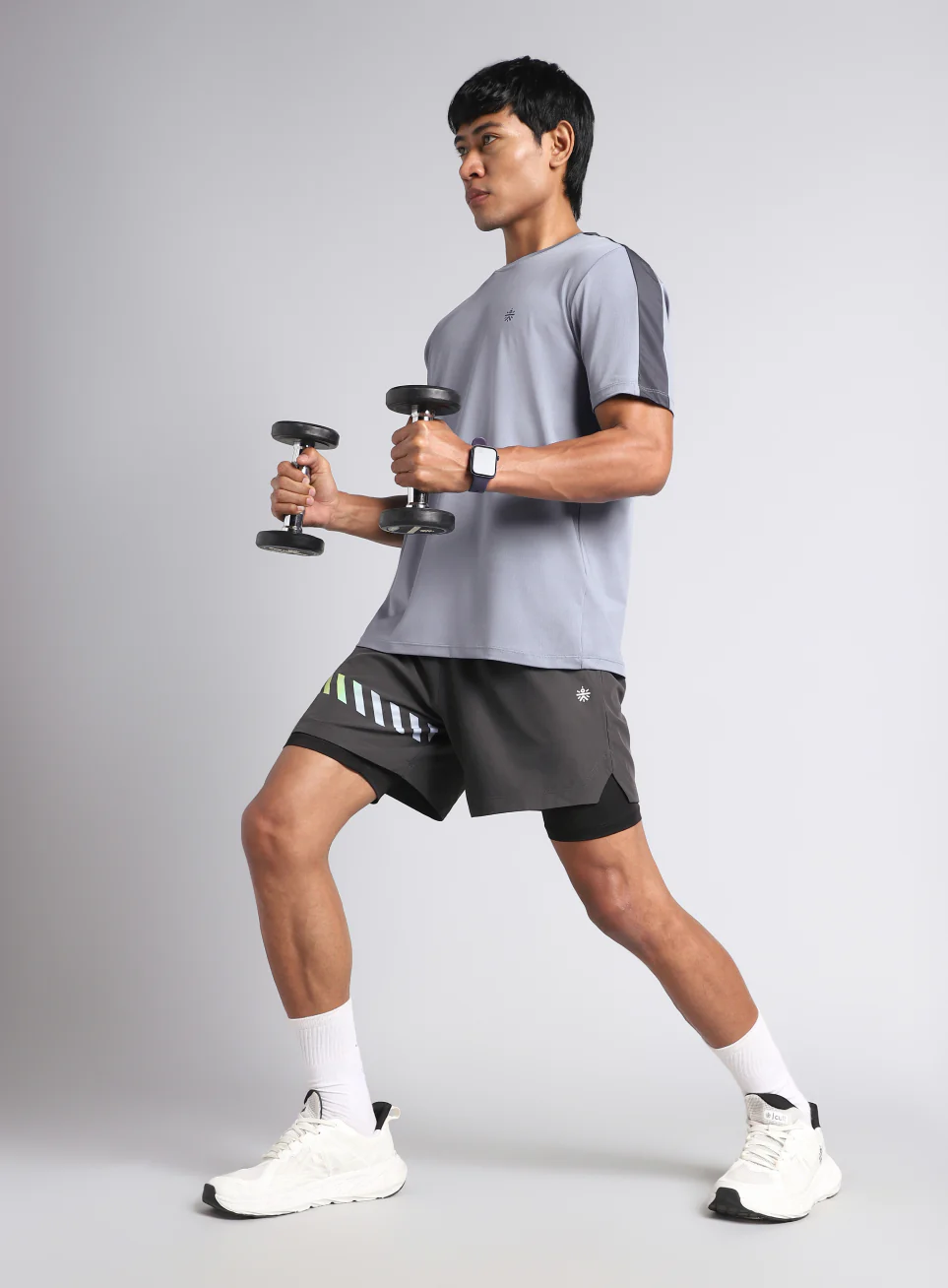 Men's Dark Grey 360 Degree Performance Shorts - Image 2