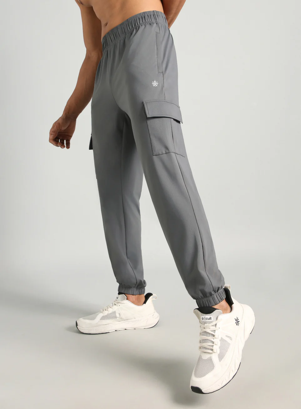 Men's Dark Grey Cargo Training Joggers