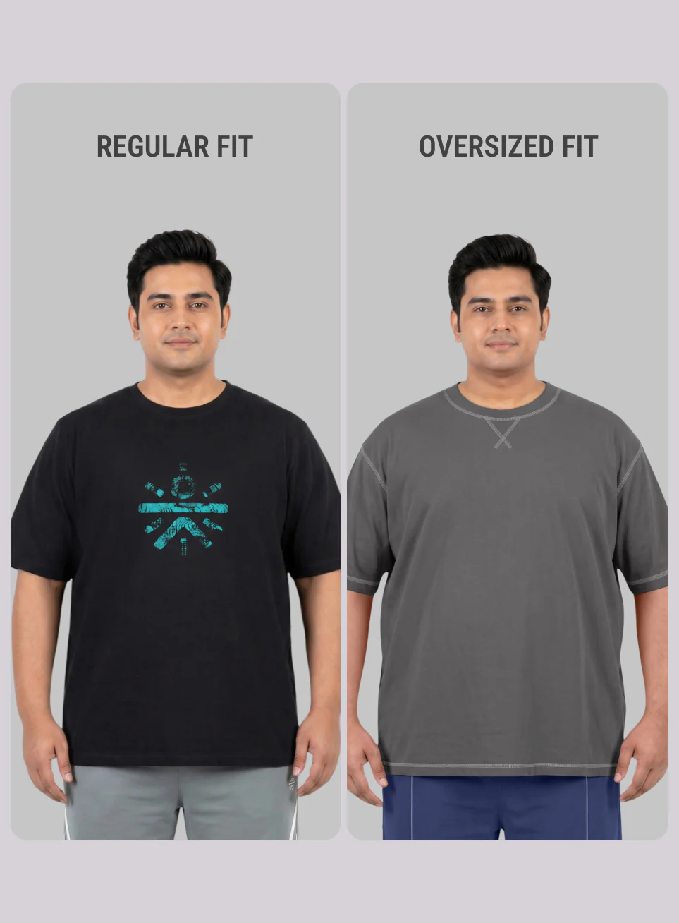 Men's Dark Grey Play Day Plus Size Oversized Fit T-shirt - Image 10