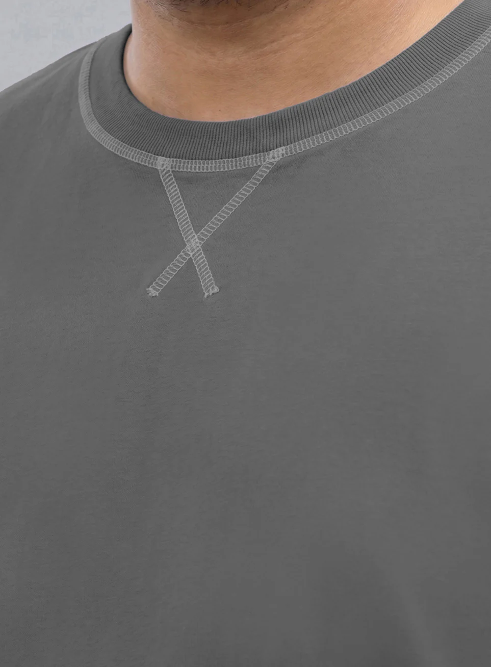 Men's Dark Grey Play Day Plus Size Oversized Fit T-shirt - Image 7