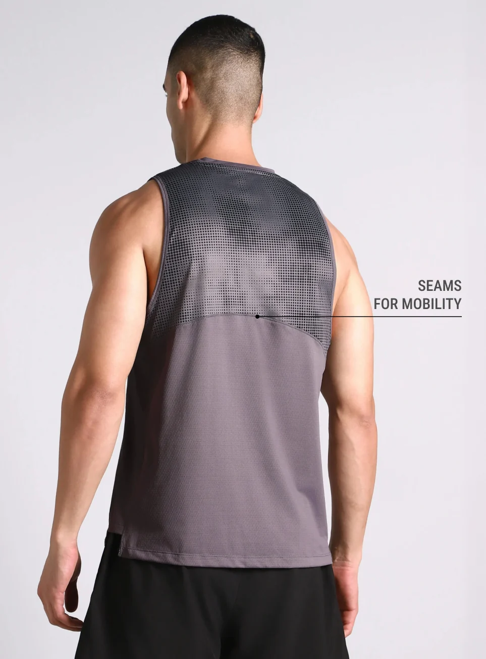 Men's Dark Grey Training Muscle Tank - Image 6