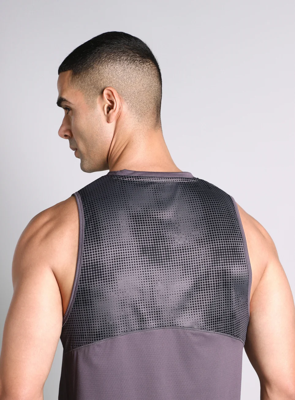 Men's Dark Grey Training Muscle Tank - Image 8