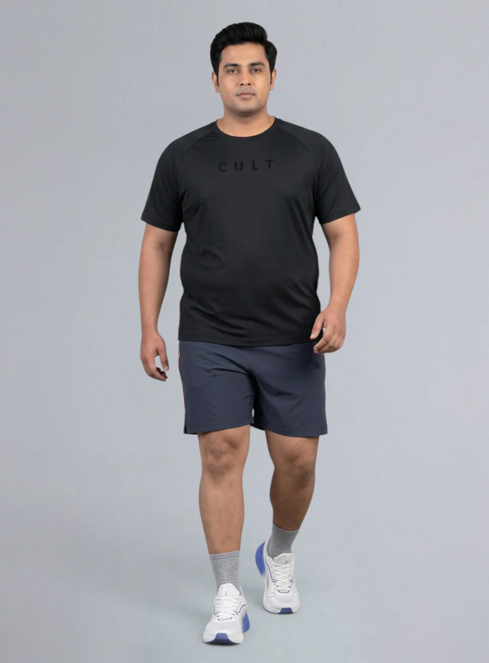 Men's Grey Air Flex Training Plus Size Shorts - Image 2