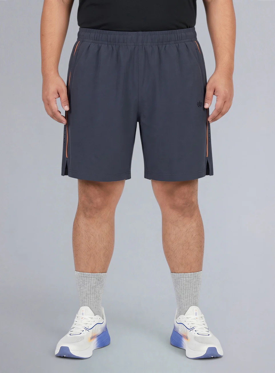 Men's Grey Air Flex Training Plus Size Shorts - Image 4