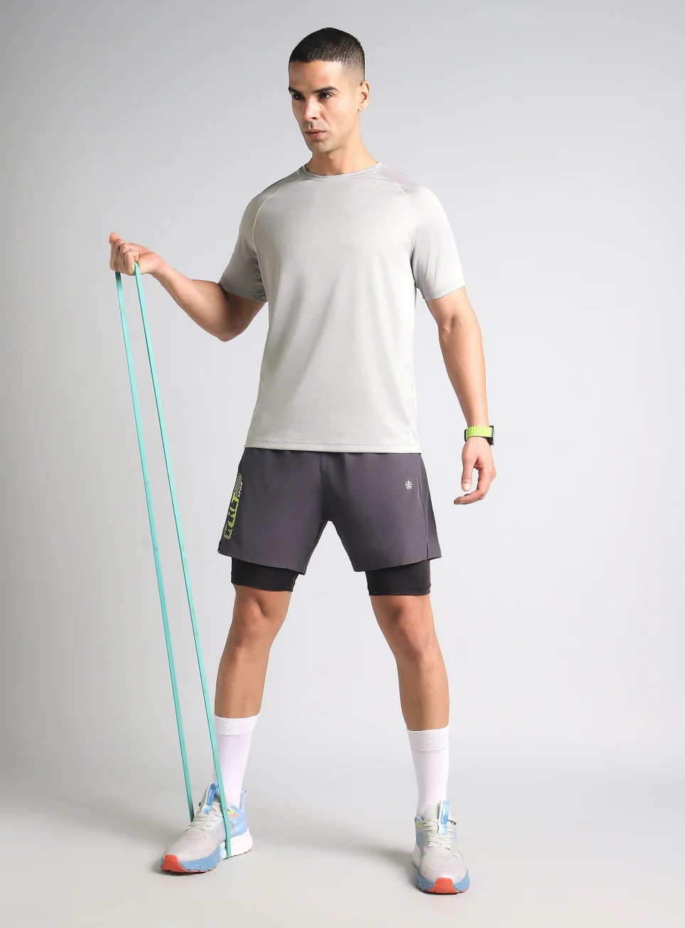 Men's Grey Everyday Workout Train Tee - Image 3