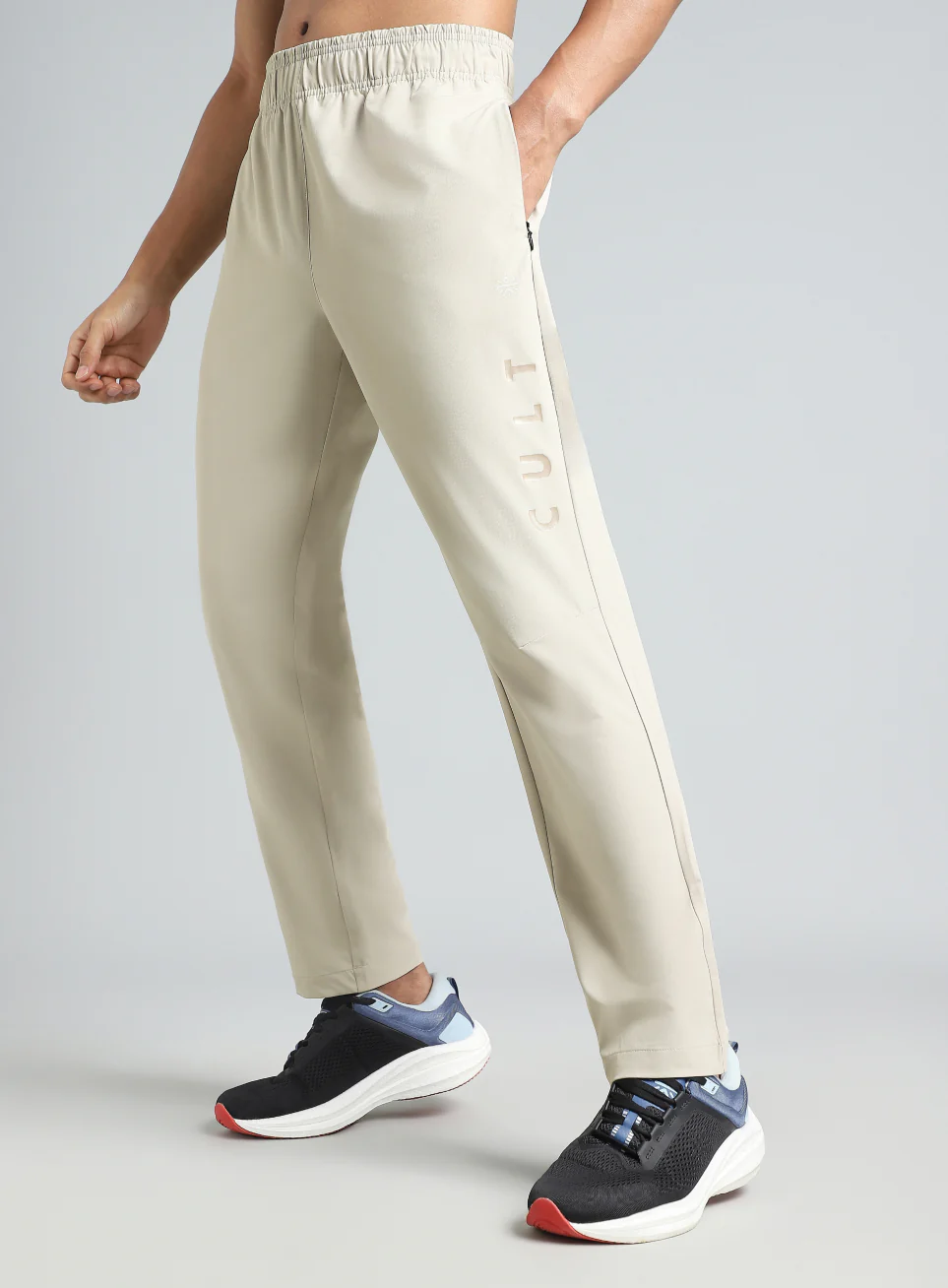Men's L.Grey Pace Up Running Trackpants