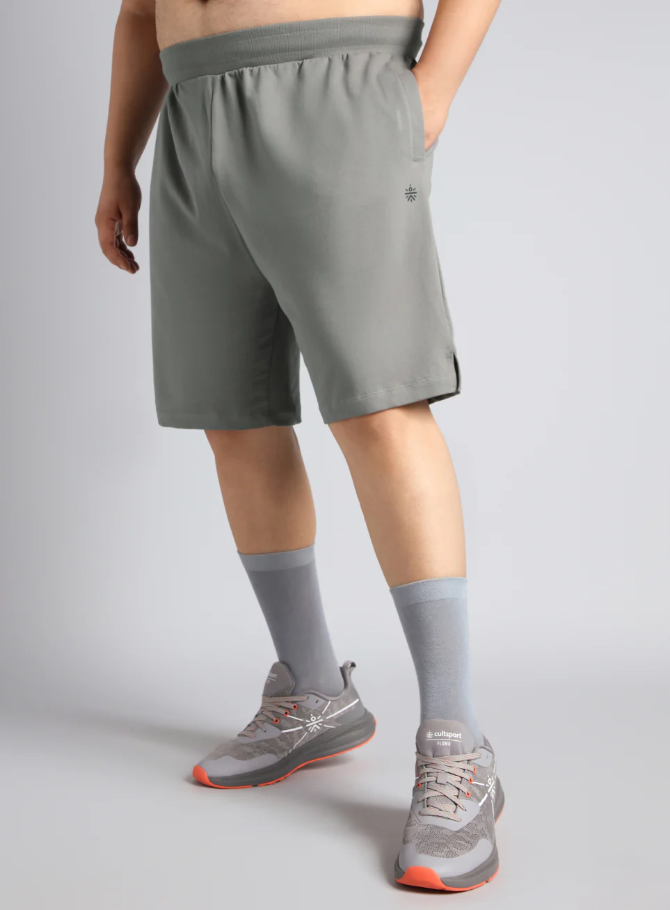 Men's Grey Plus Size Training Essential Shorts