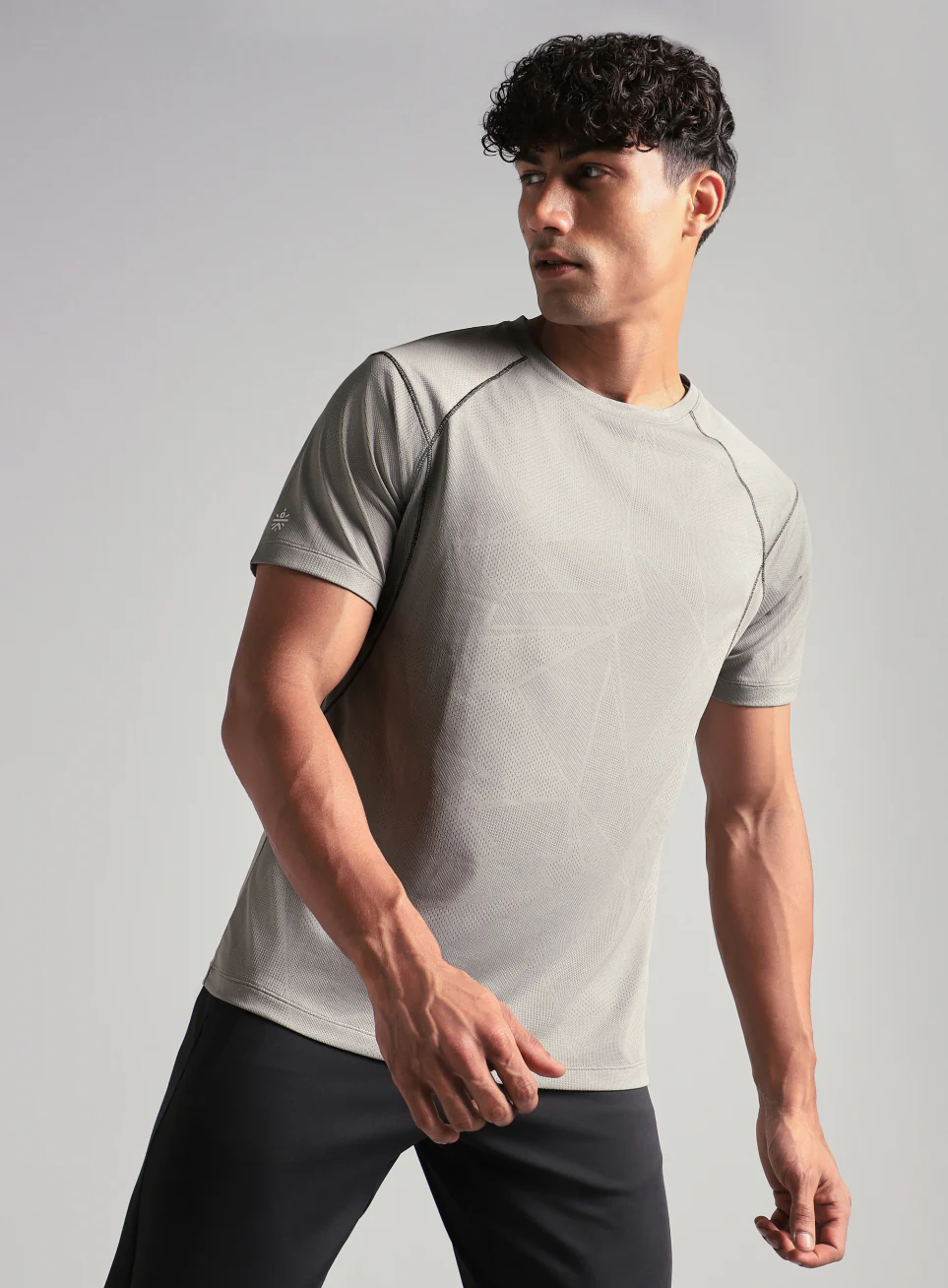 Men's Grey Power Training Sculpted T-shirt