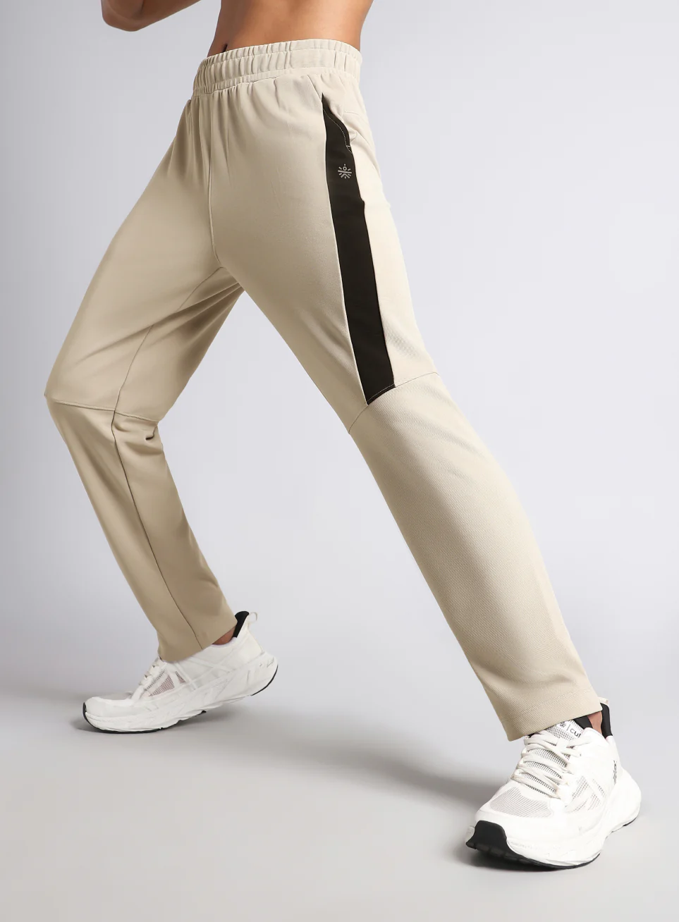 Men's Beige Runner Essential Trackpants