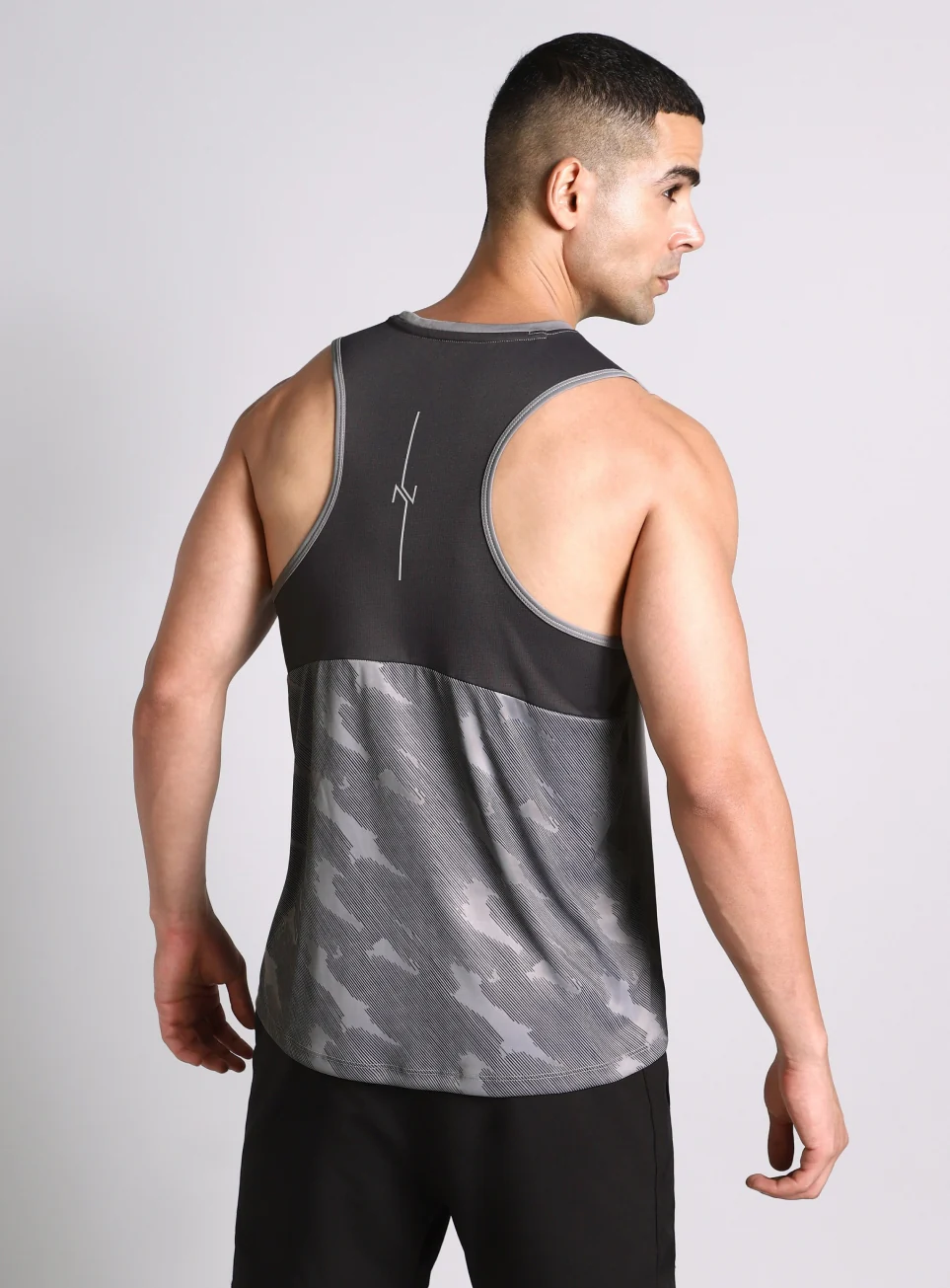 Men's Grey Urban Camo Motion Forward Running Tank
