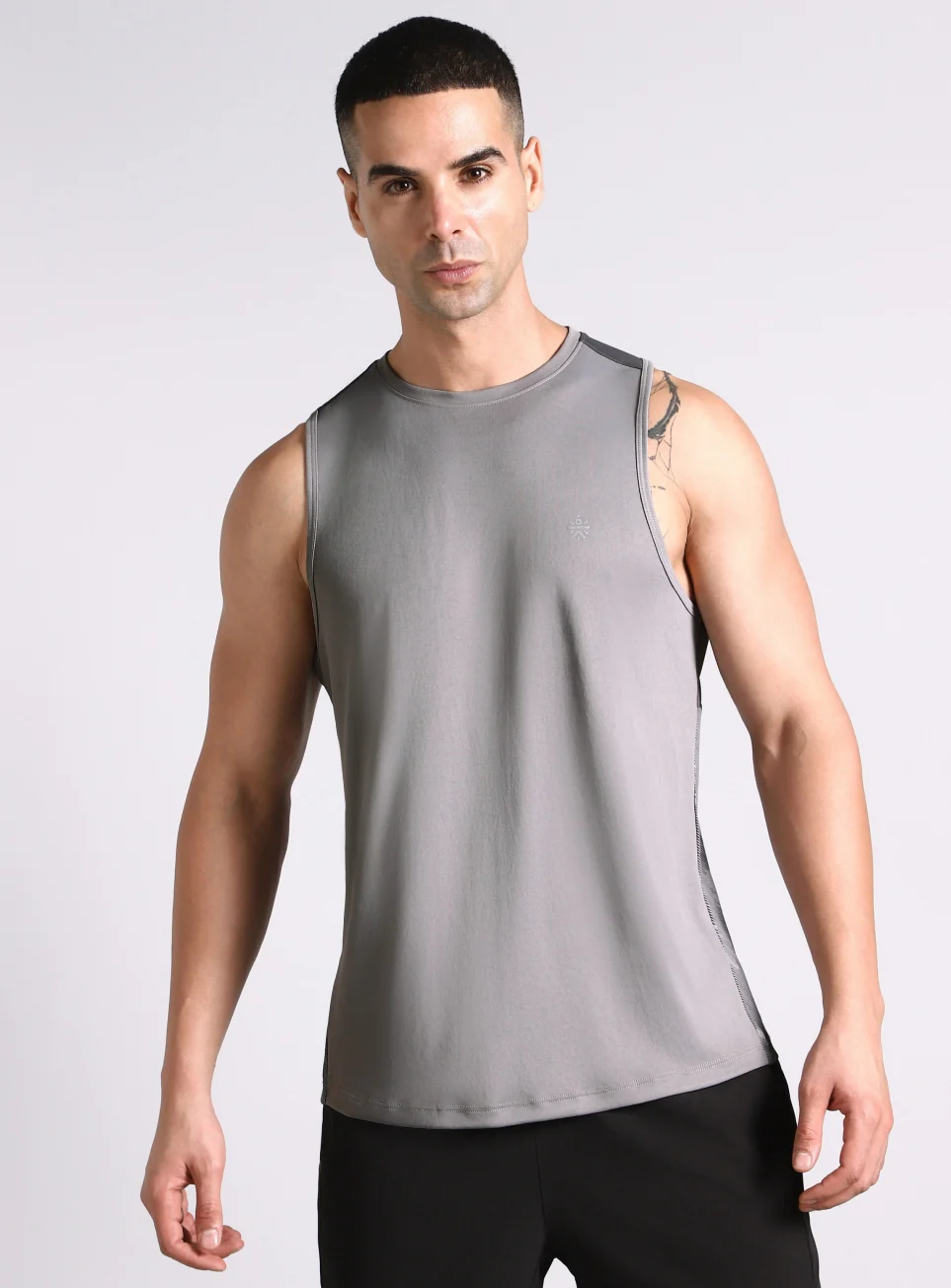 Men's Grey Urban Camo Motion Forward Running Tank - Image 4