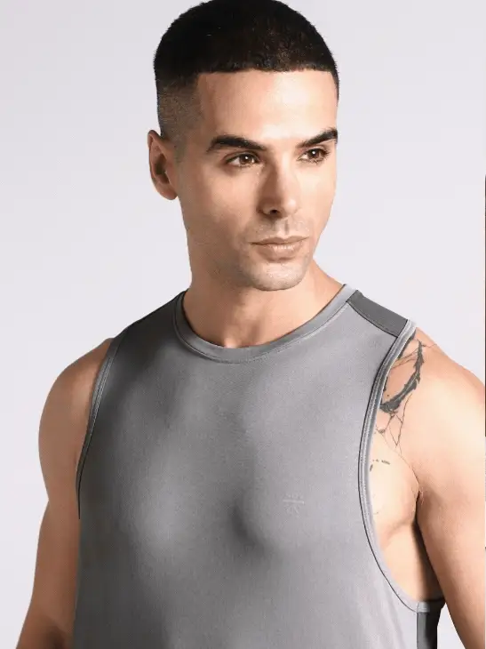 Men's Grey Urban Camo Motion Forward Running Tank - Image 7