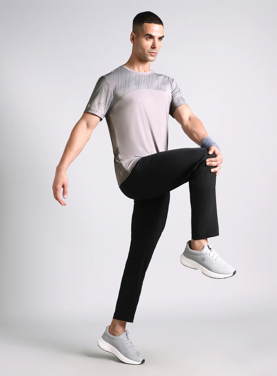 Men's Grey Urban Camo Run Pacer T-shirt - Image 2