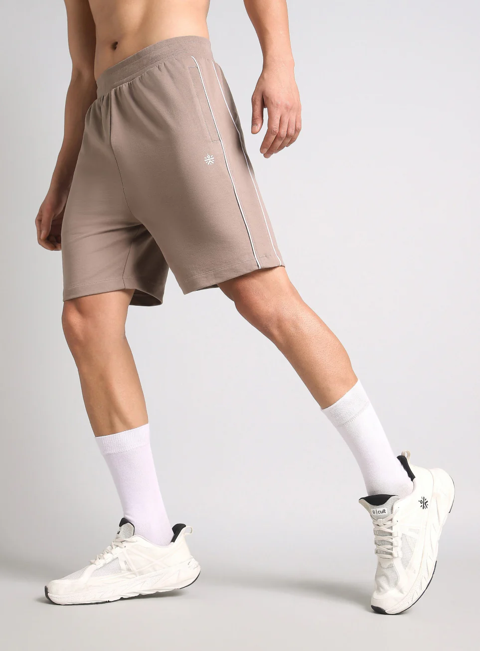Men's Khaki Edge Line Training Shorts