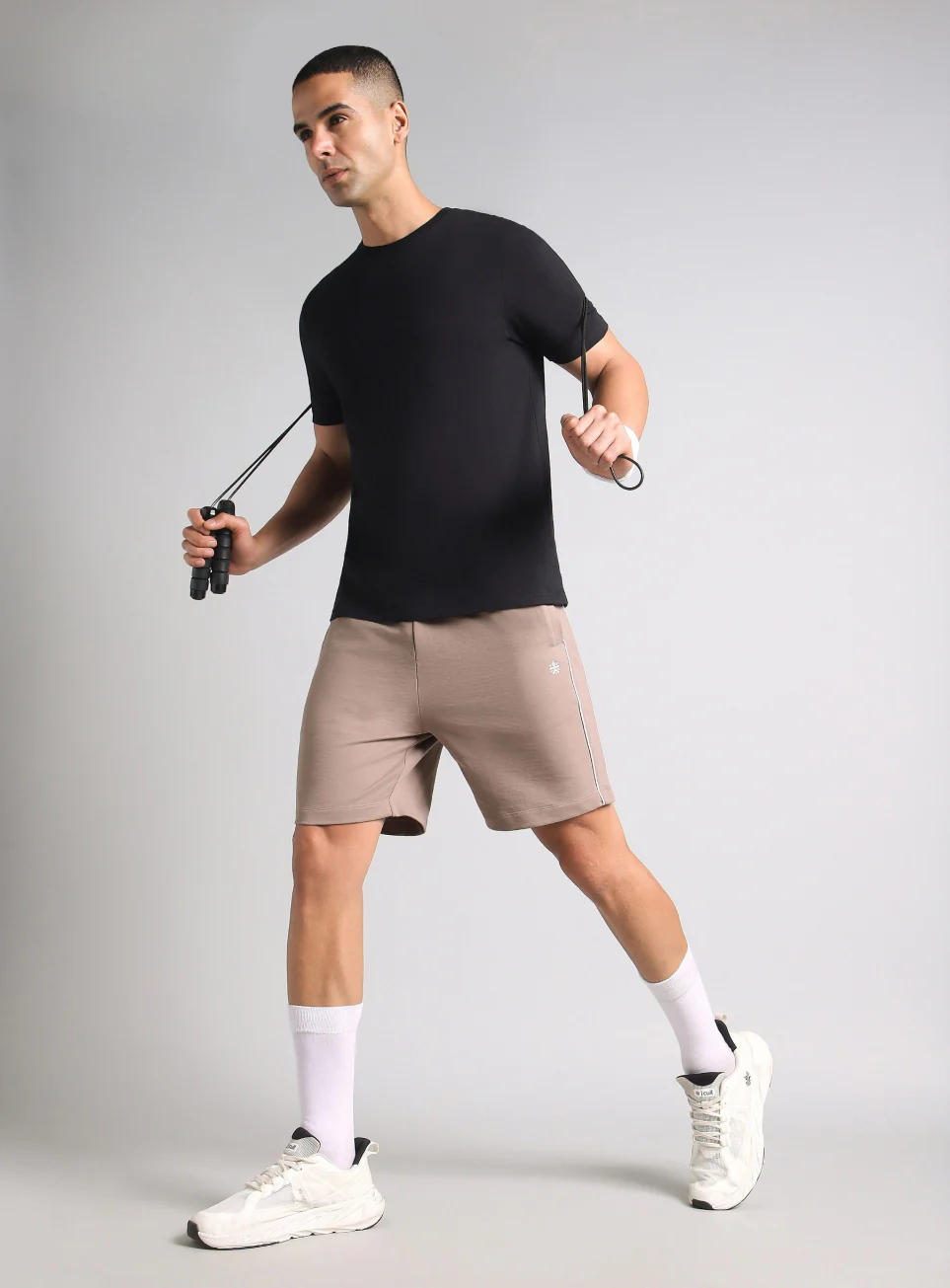 Men's Khaki Edge Line Training Shorts - Image 3