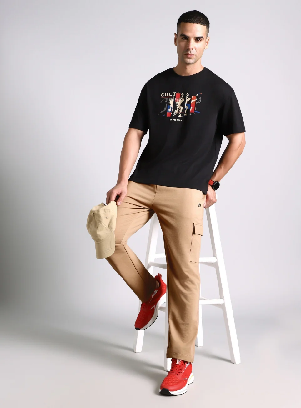 Men's Khaki Play In-Out Trackpants - Image 3