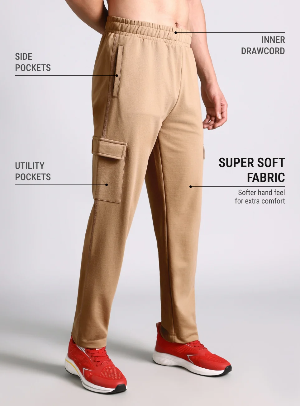 Men's Khaki Play In-Out Trackpants - Image 5