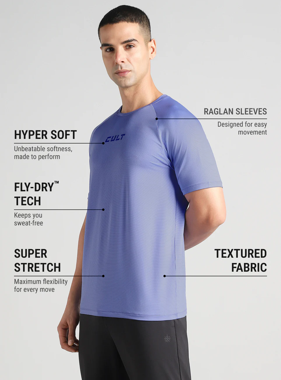 Men's Lavender Ultra Man Training T-shirt - Image 5