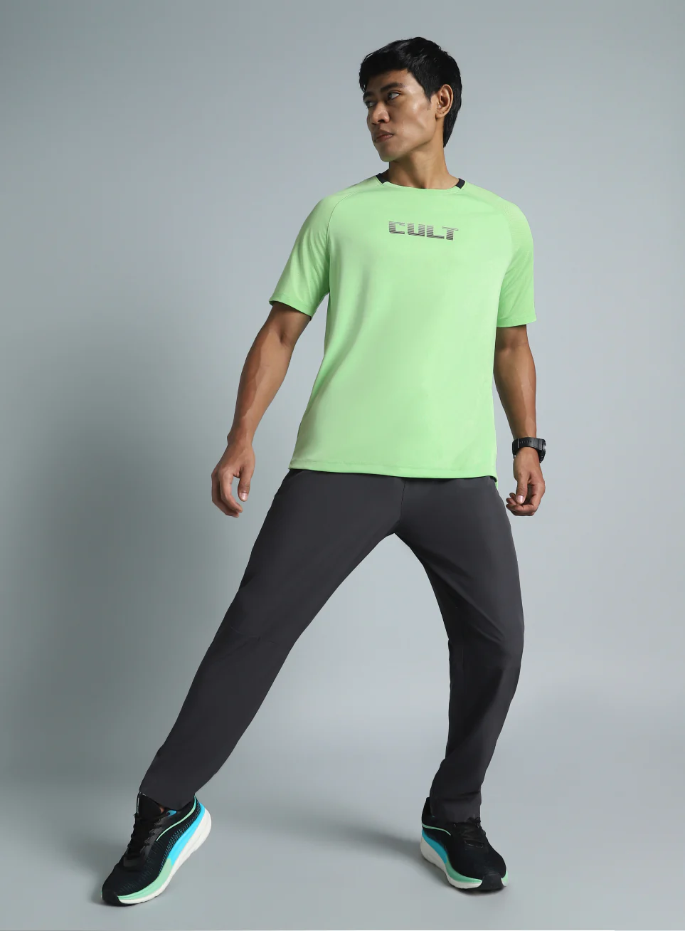 Men's Lime HIIT Recycled Poly Performance T-shirt - Image 2