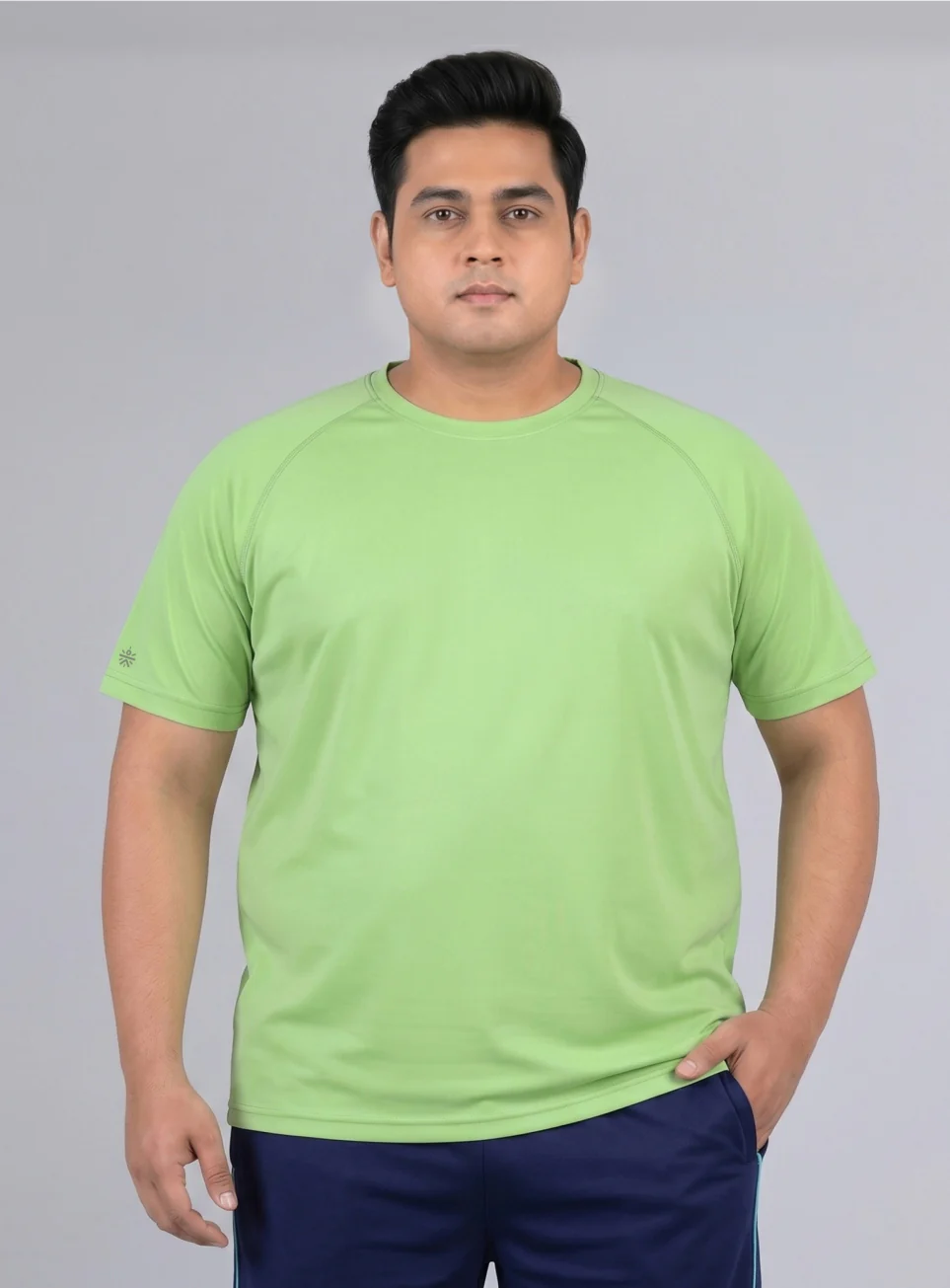 Men's Lime Ultimate Running Plus Size Regular Fit T-shirt