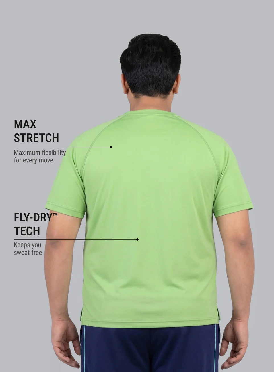Men's Lime Ultimate Running Plus Size Regular Fit T-shirt - Image 6