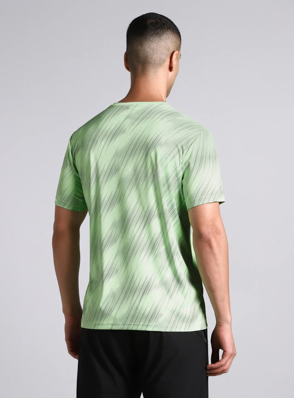 Men's Lime Urban Camo Run Pacer T-shirt - Image 6