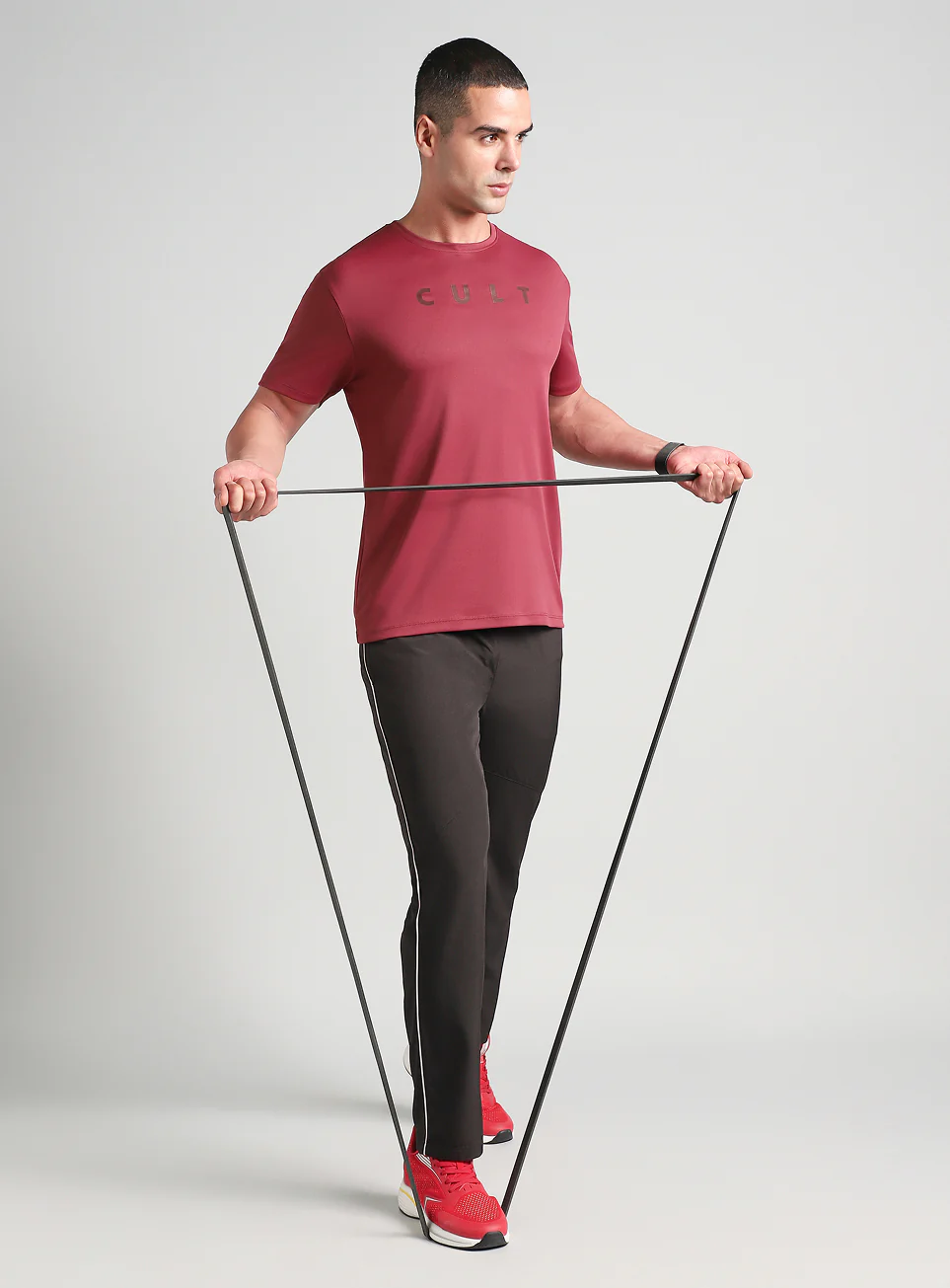 Men's Maroon All Day Training T-shirt - Image 3