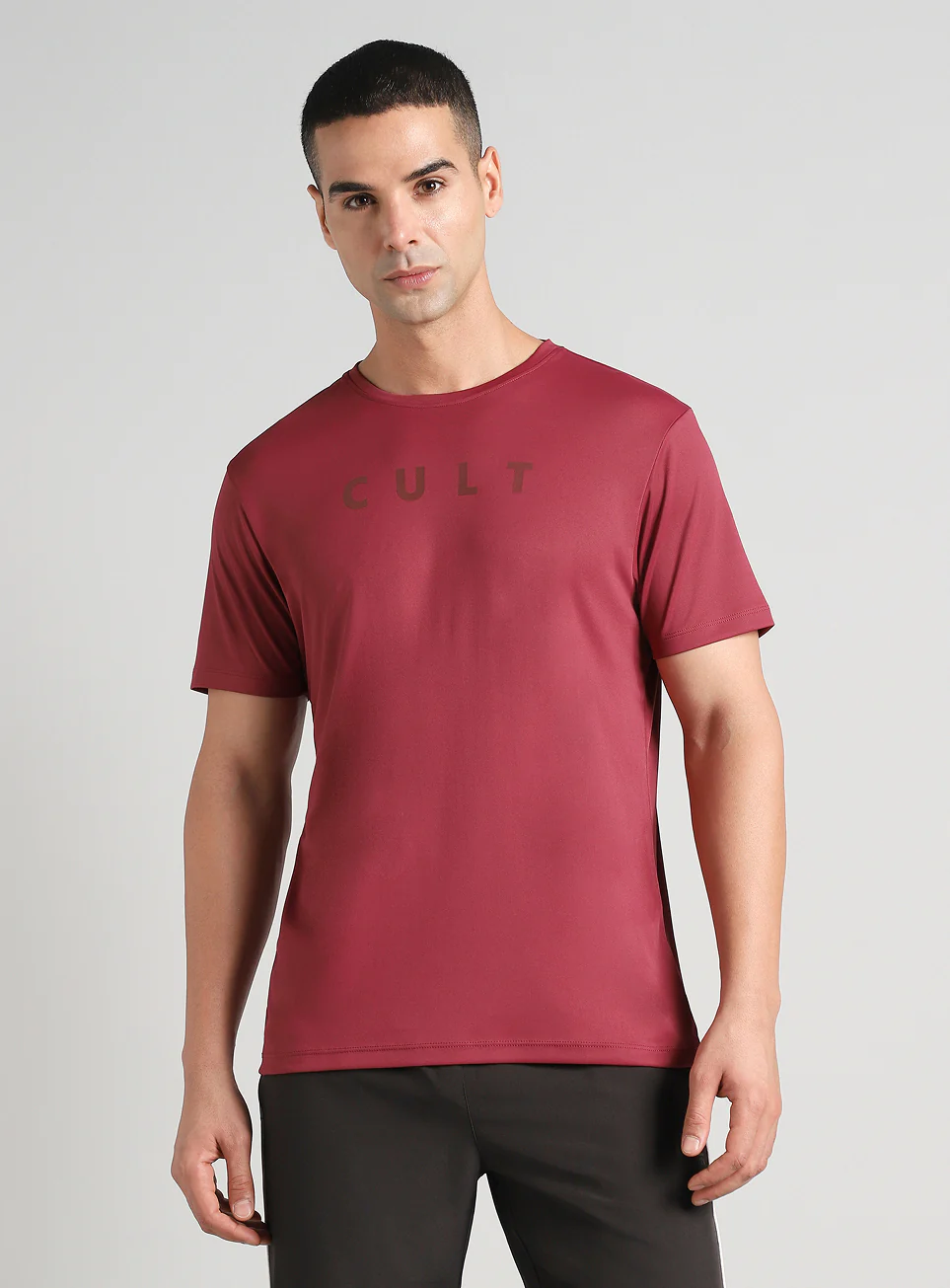 Men's Maroon All Day Training T-shirt - Image 4