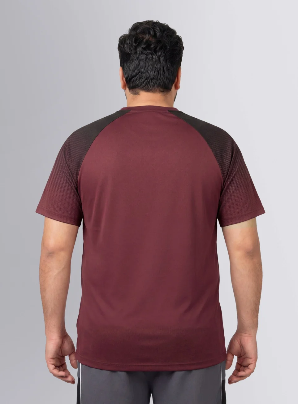 Men's Maroon Power Pop Training Plus Size T-shirt - Image 6