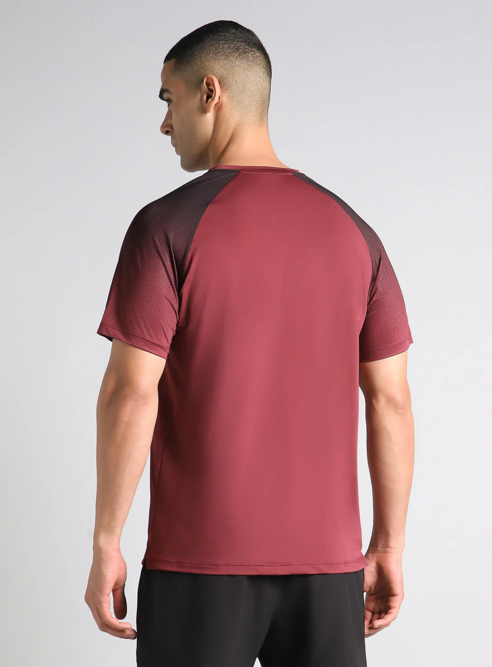Men's Maroon Power Pop Training T-Shirt - Image 6