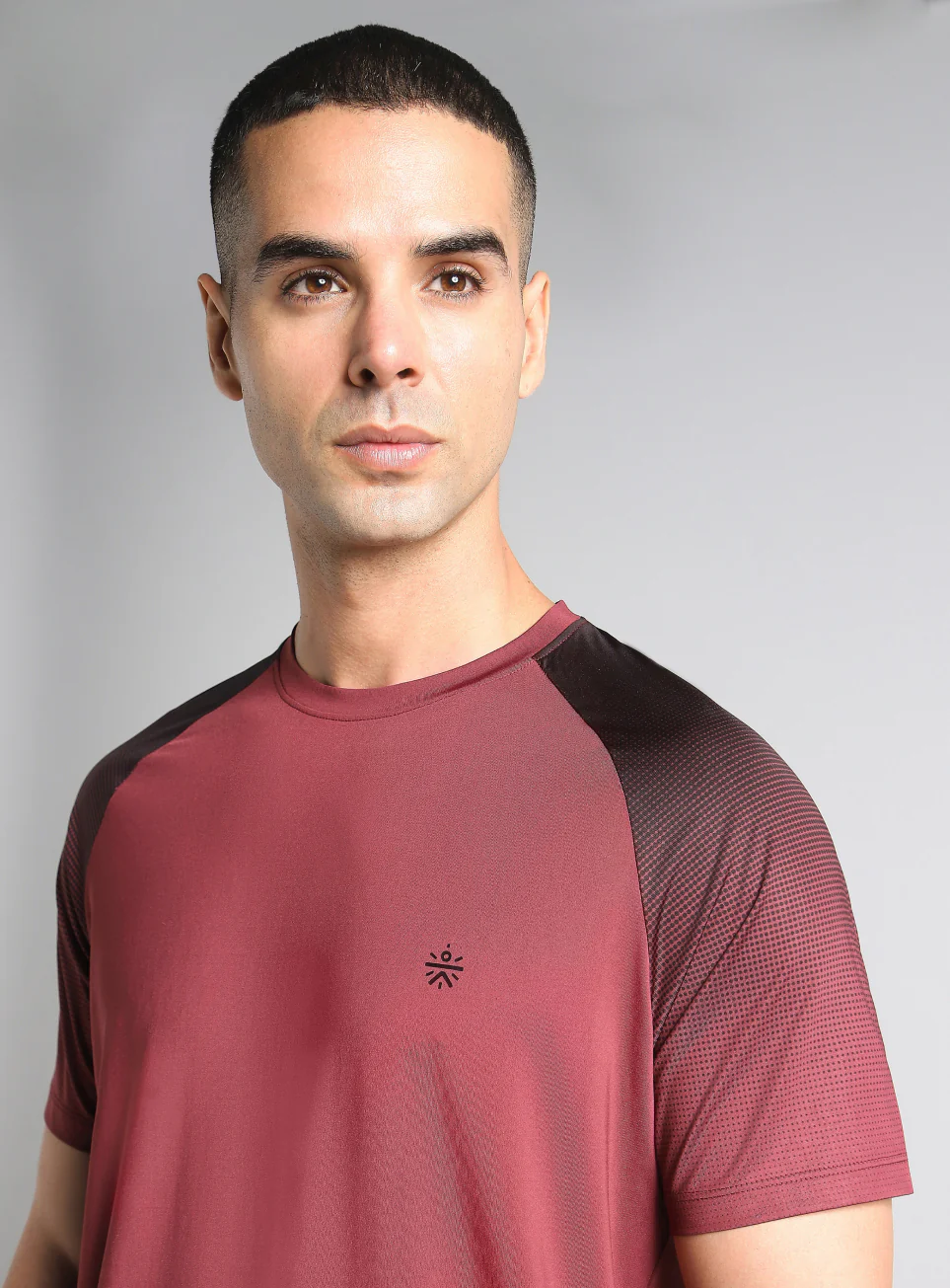 Men's Maroon Power Pop Training T-Shirt - Image 7
