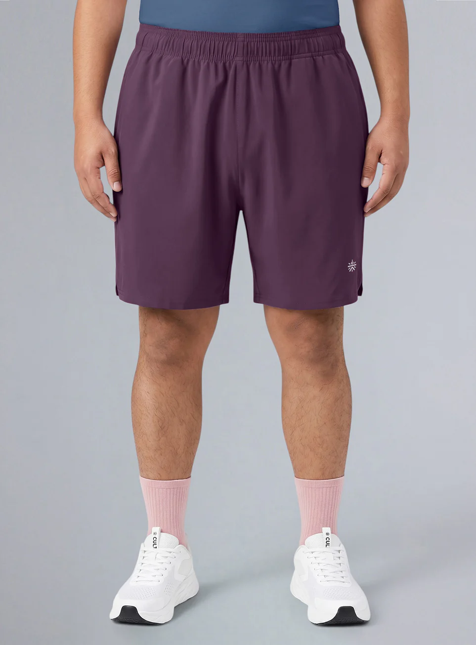 Men's Maroon Runner's Essential Plus Size Shorts - Image 4
