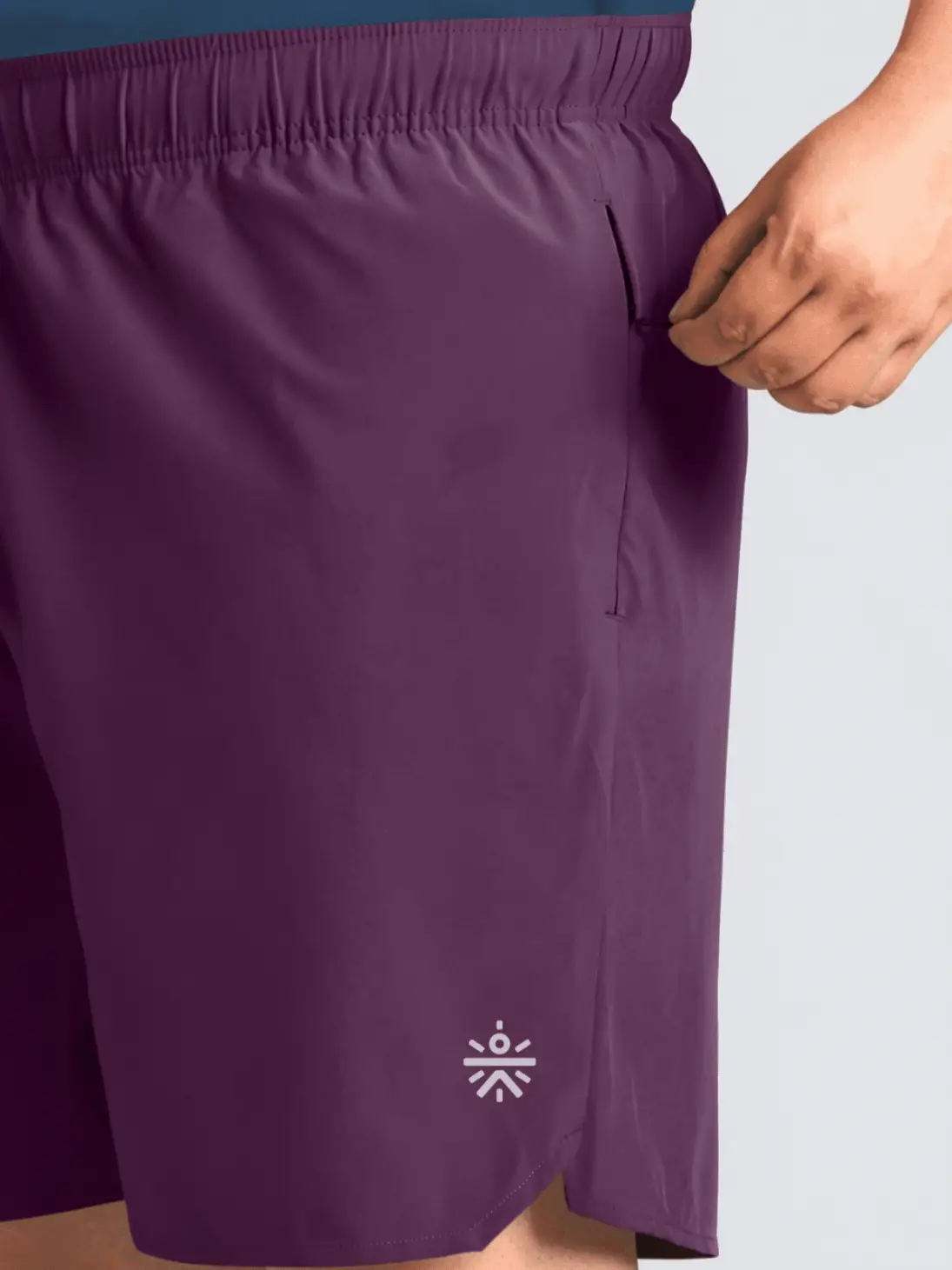 Men's Maroon Runner's Essential Plus Size Shorts - Image 7