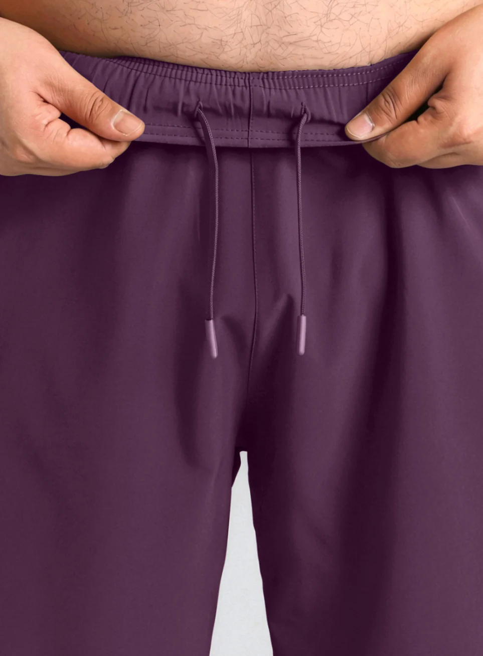 Men's Maroon Runner's Essential Plus Size Shorts - Image 9