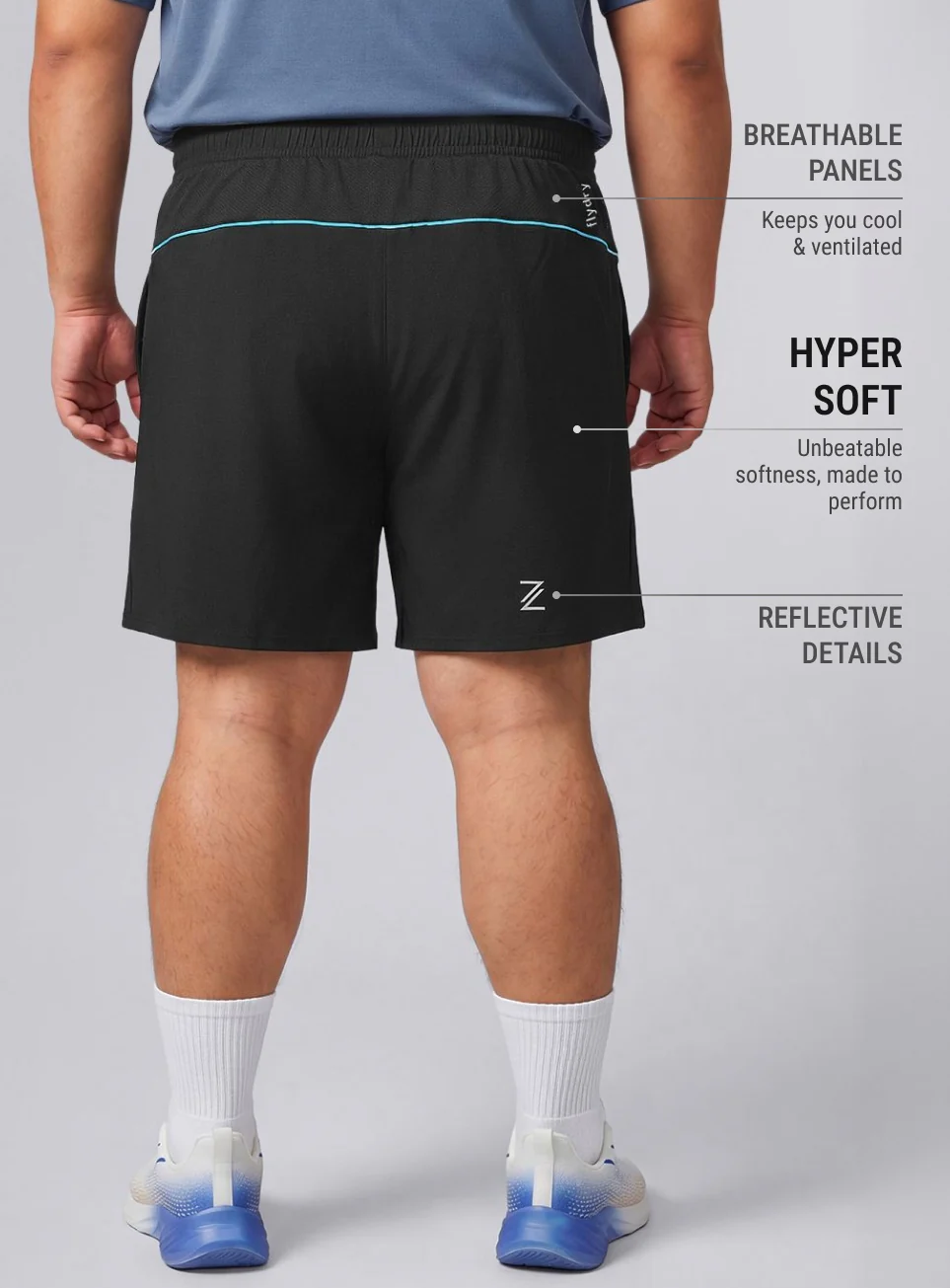 Men's Men's Grey Air Flex Training Plus Size Shorts - Image 6