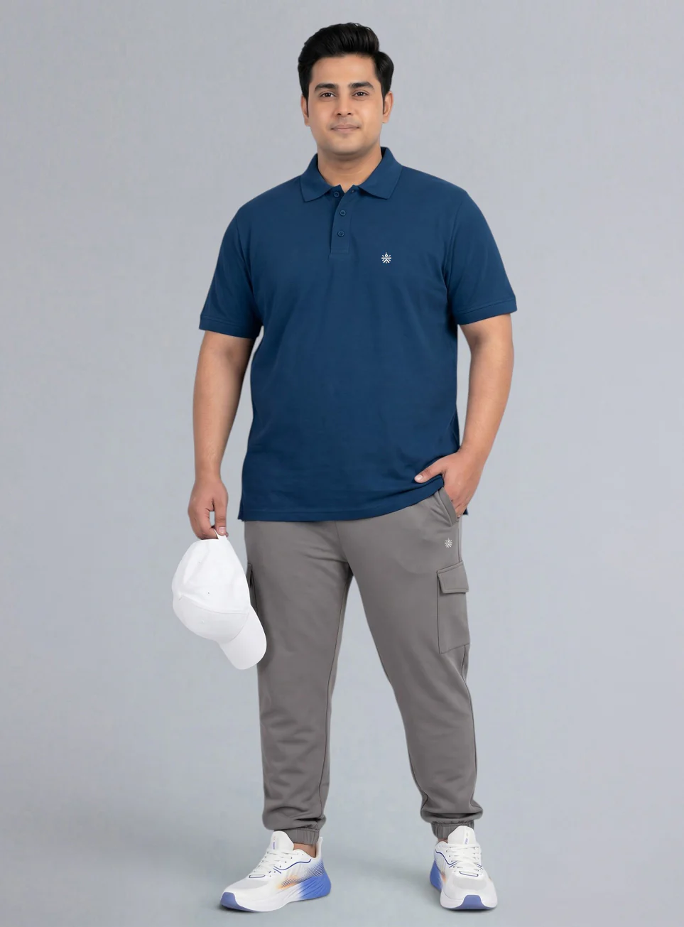 Men's Navy All Day Play Plus Size Polo T-shirt - Image 2
