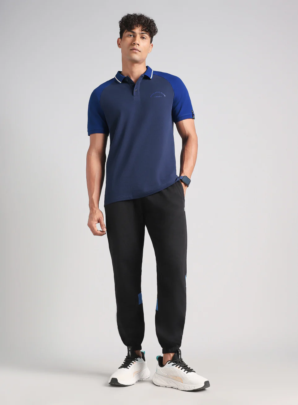 Men's Navy Athletic Club Polo T-Shirt - Image 2