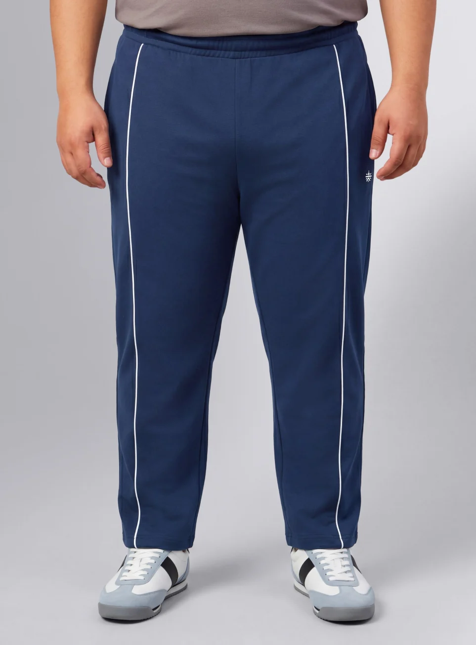 Men's Navy Beyond Play Plus Size Trackpants - Image 4