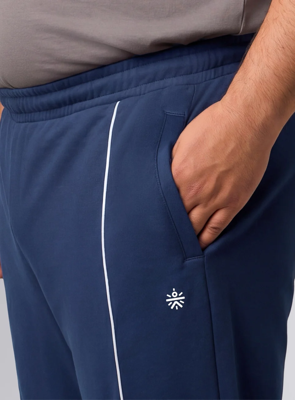 Men's Navy Beyond Play Plus Size Trackpants - Image 7