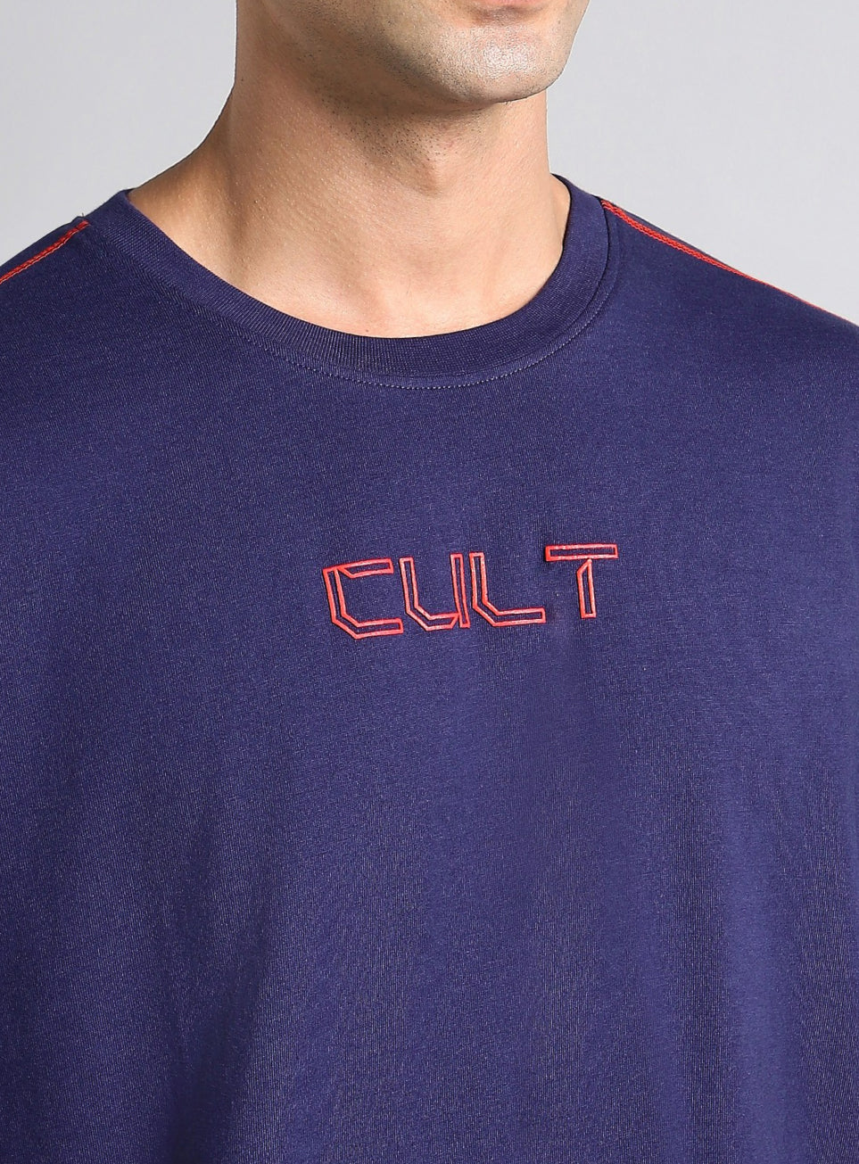 Men's Navy Built Different Oversized Fit T-shirt - Image 7