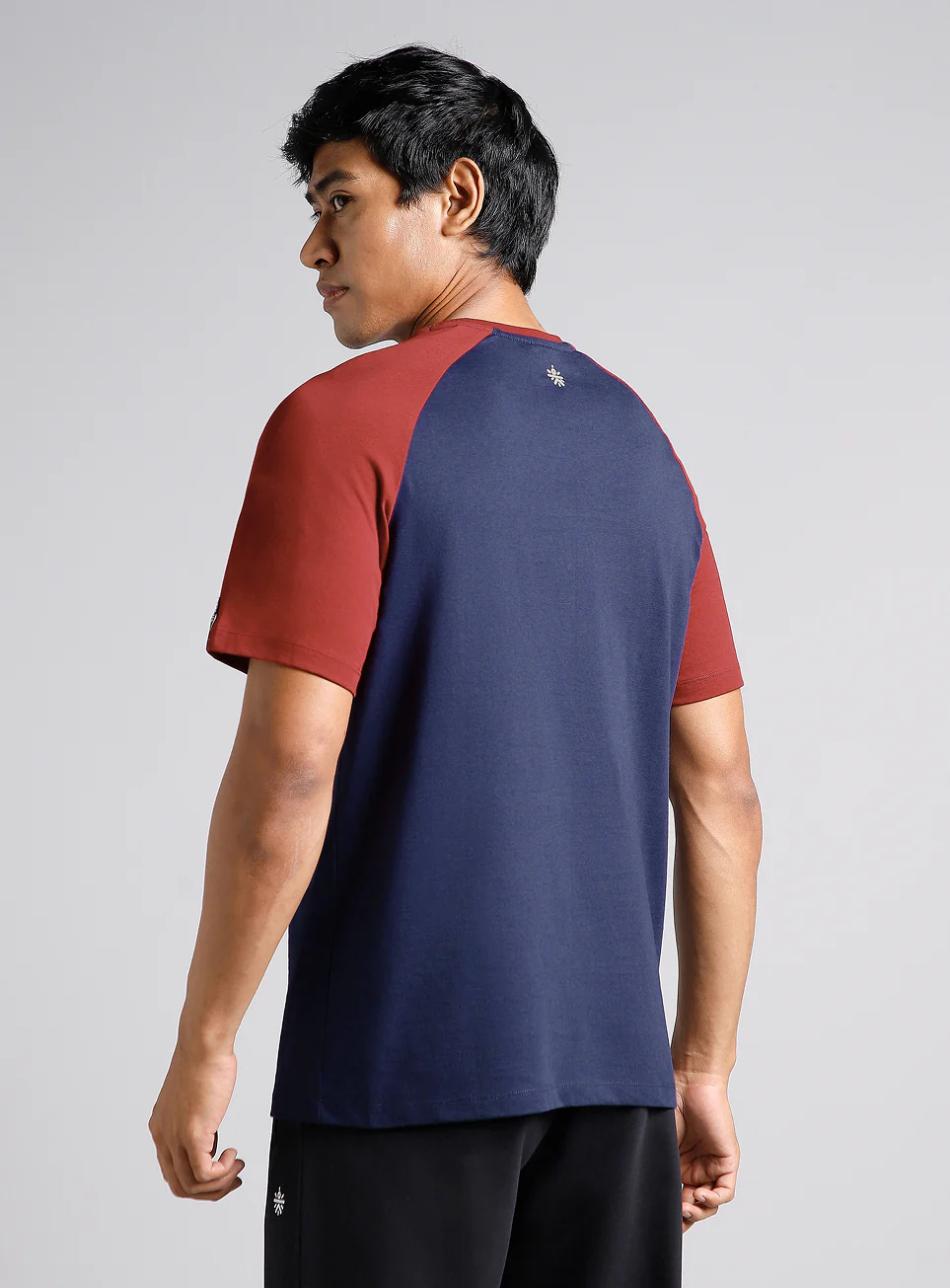 Men's Navy Courtside Sporty Colourblock T-shirt - Image 6