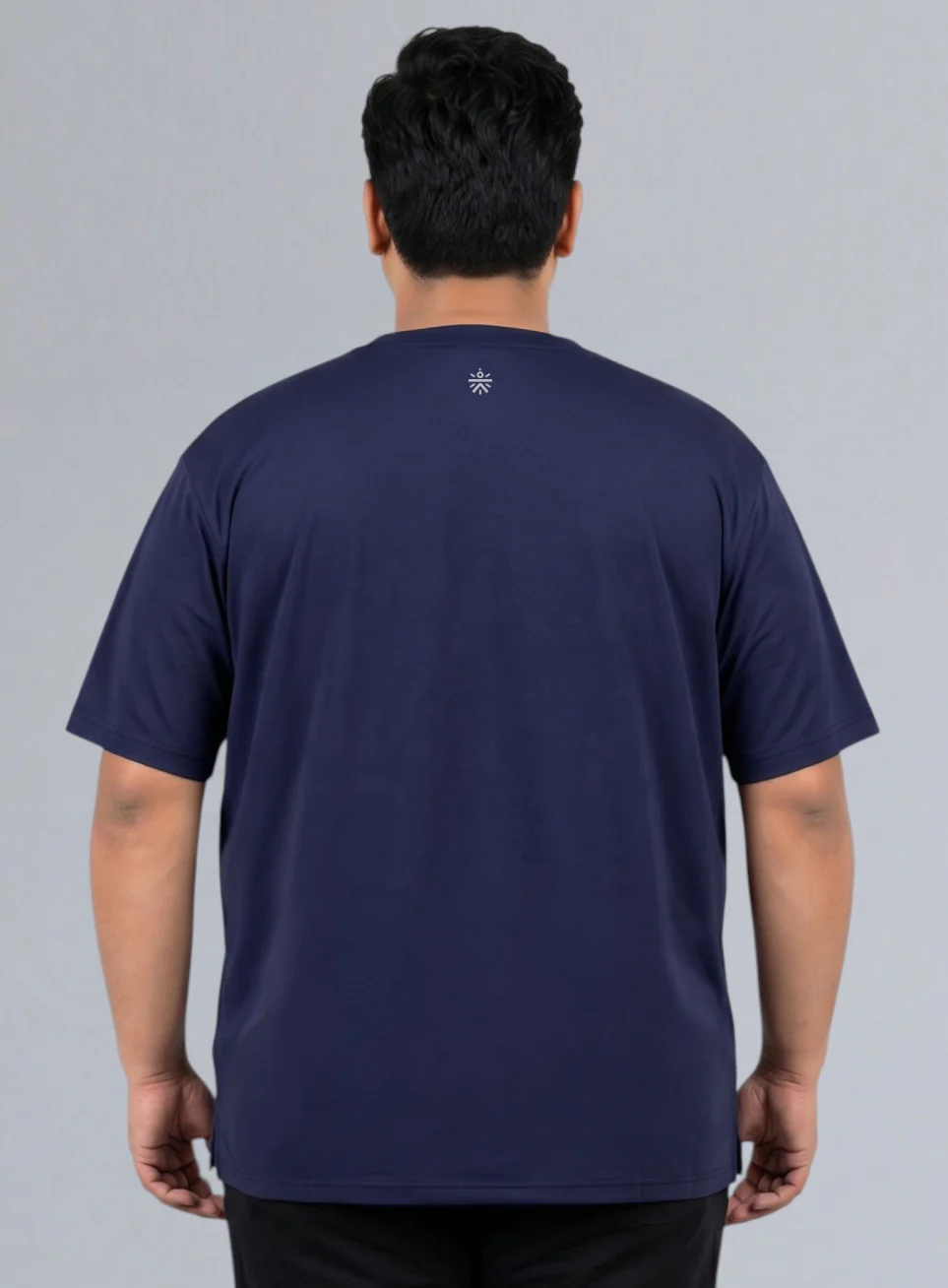 Men's Navy Cult Branding Graphic Plus Size Relaxed T-shirt - Image 6