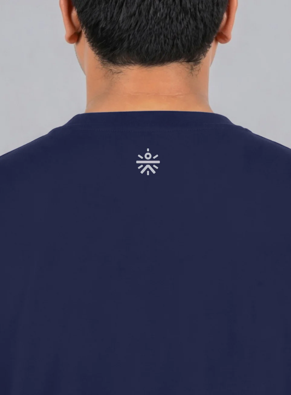 Men's Navy Cult Branding Graphic Plus Size Relaxed T-shirt - Image 8