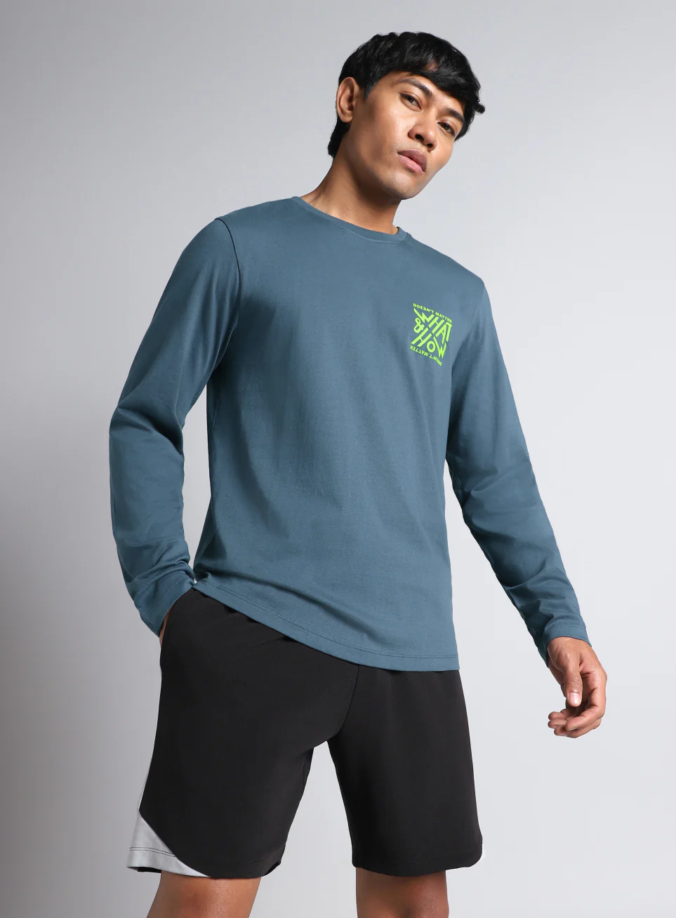 Men's Navy Cult Graphic Full Sleeve T-shirt