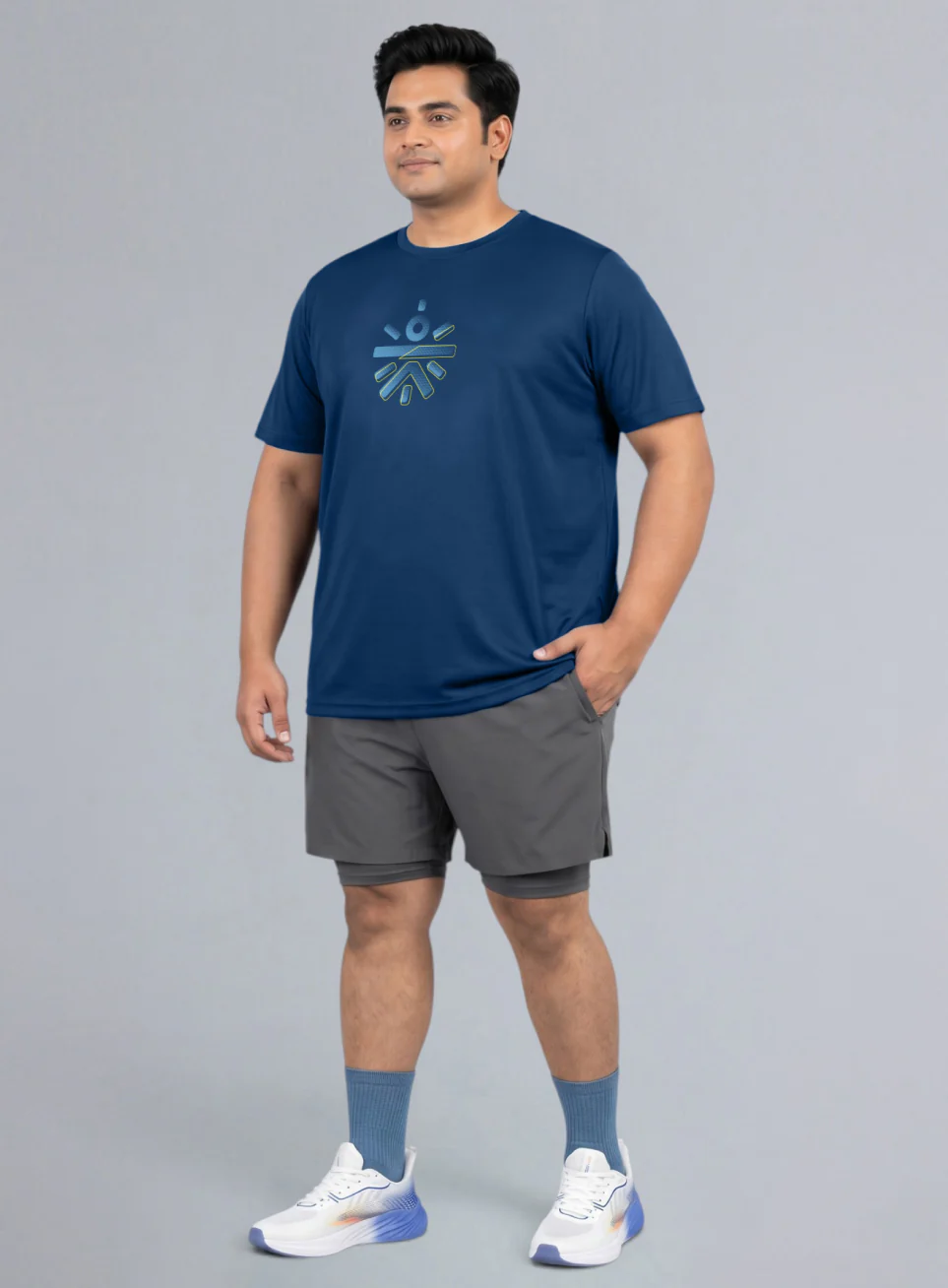 Men's Navy Cult Training Essential Plus Size T-shirt - Image 2